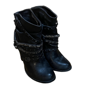 Not Rated Black Studded Ankle Boots
